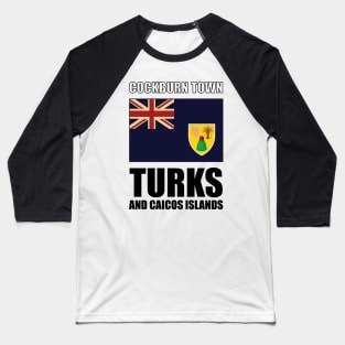Flag of Turks and Caicos Islands Baseball T-Shirt